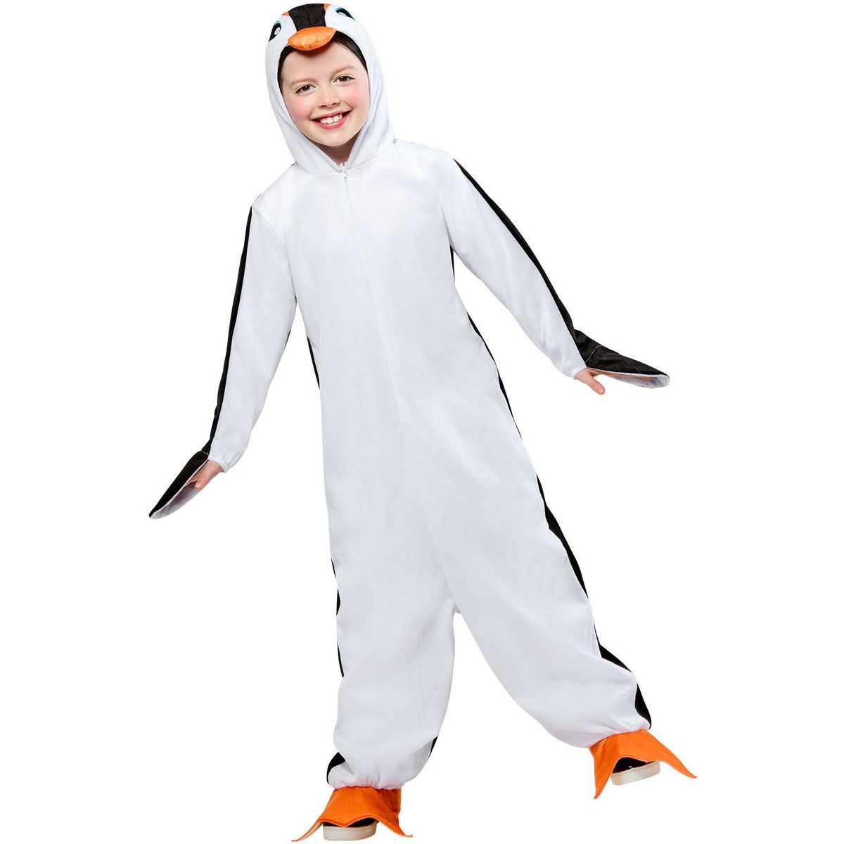 Rubies Kids' Penguin Hooded Zipsters Costume