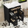 JANSNO 24" Bathroom Vanity with Sink, Solid Wood Frame, Flip Drawer, 2 Drawers & Adjustable Shelf - 3 of 4