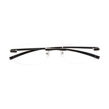 ICU Eyewear Stanford Rimless Black Reading Glasses +1.75