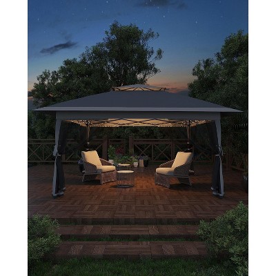 Pop Up Gazebo Instant Canopy Tent with Netting 4 Stanbags Outdoor Shelter for Lawn, Garden, Backyard, Deck