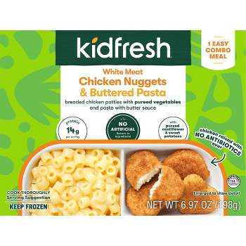 Kidfresh Frozen 2 Compartment White Meat Chicken Nuggets & Buttered Noodles - 6.9oz