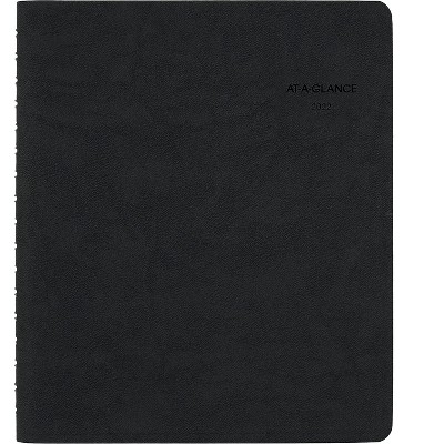 AT-A-GLANCE 2022 6.5" x 8.75" Daily Appointment Book Action Planner Black 70-EP03-05-22