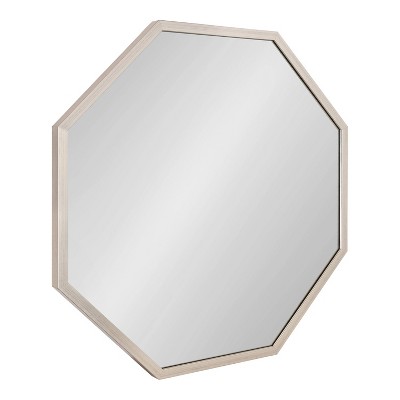 28" x 28" Laverty Octagon Wall Mirror Silver - Kate & Laurel All Things Decor