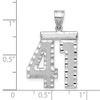Black Bow Jewelry 14k White Gold, Varsity Collection, Large D/C Pendant, Number 41 - 2 of 3