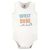 Hudson Baby Infant Boys Bodysuit, Short and Sock, Cutest Beach Dude - 3 of 4