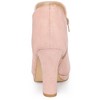 Allegra K Women's Round Toe Chunky Heeled Ankle Heel Boots - 3 of 4
