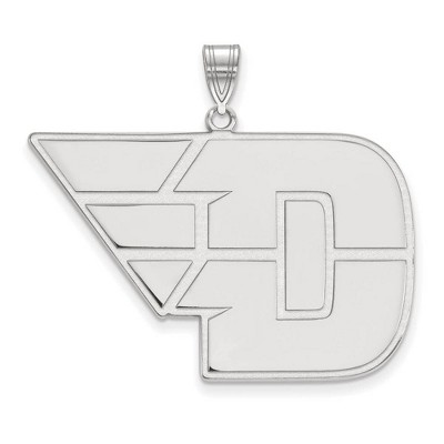 Black Bow Jewelry 10k White Gold Dayton Flyers NCAA Extra Large Pendant