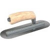 Bon Tool 66-190 Finish Trowel - Round - Car Steel - 10 X 3 - Wood - Long Shank - 2 of 2