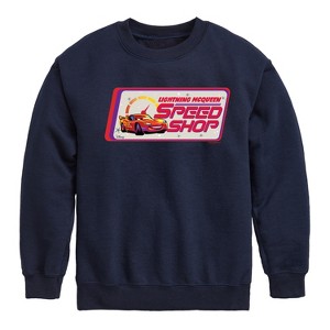 Boys' - Disney - Lightning McQueen's Speed Shop Graphic Long Sleeve Fleece Sweatshirt - 1 of 4