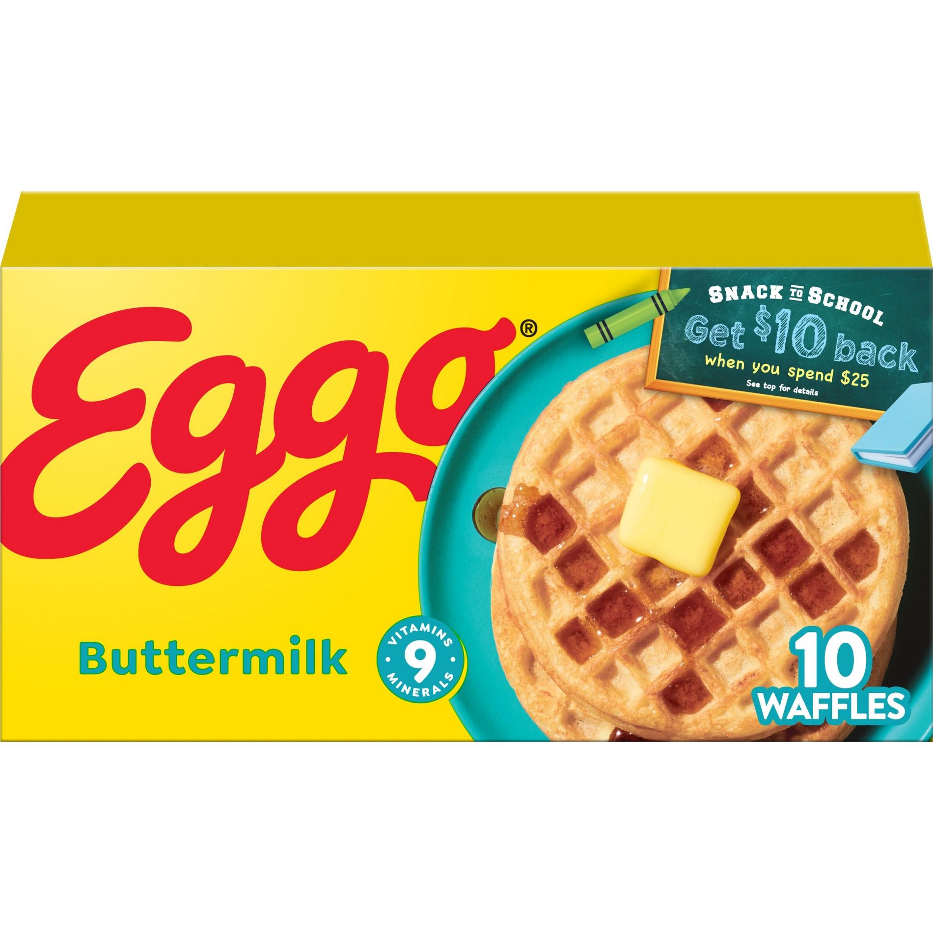 Eggo Frozen Waffles Buttermilk - 12.3oz/10ct