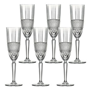 Lorren Home Trends Brilliant Collection Champagne Flute Set of 6 - 1 of 4