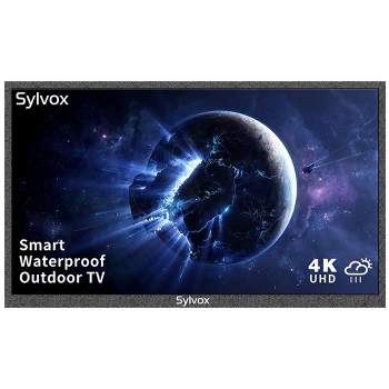 SYLVOX Deck Series Outdoor TV, 65" 1000Nit 4K UHD HDR Partial Sun Outdoor Smart TV, IP55 Waterproof, Built-in Dual Speakers Support Bluetooth & WiFi