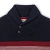 Boys' Organic Long Sleeve Striped Shawl Collar Sweater, Kids - 2 of 3