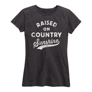 Women's - Country Casuals - Raised On Country Sunshine Short Sleeve Graphic T-Shirt - 1 of 4