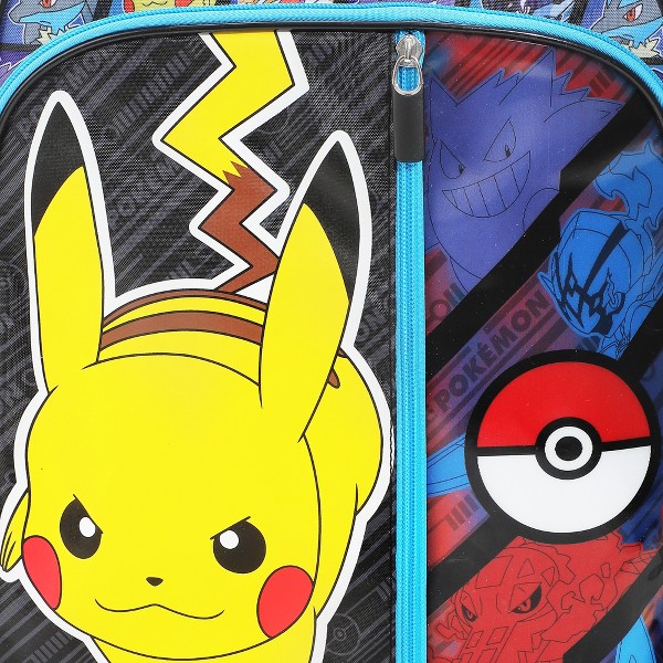Mochila de Pokémon Pikachu y Pokebola de 16 pulgadas para niños para la escuela y viajes 6