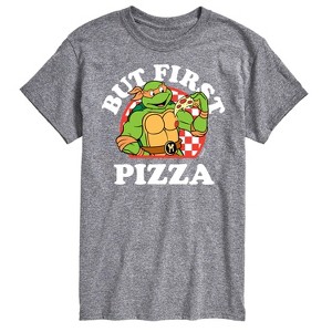 Men's - Teenage Mutant Ninja Turtles - But First Pizza Short Sleeve Graphic T-Shirt - 1 of 4
