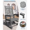 2-Pack HDPE Poly Lumber Rocking Chairs – High-Back Porch Rockers for Adults | All-Weather Resistant Patio Furniture - 2 of 3