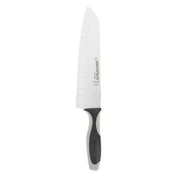 Dexter Russell V-lo 9" Carbon Steel Duo-Edge Santoku Style Chef's Knife, with Black/Gray Poly Handle