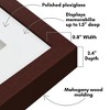 Americanflat 12x16 Shadow Box Frame with Polished Plexiglass - Use as 8x12 Frame with Mat or 12x16 Frame Without Mat - Mahogany - 3 of 4