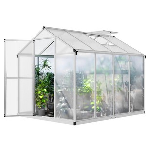 Walk-in Greenhouse Doors and Roof Windows Vent, Large Sun House for Garden Backyard Plant Garden Hot House - 1 of 4
