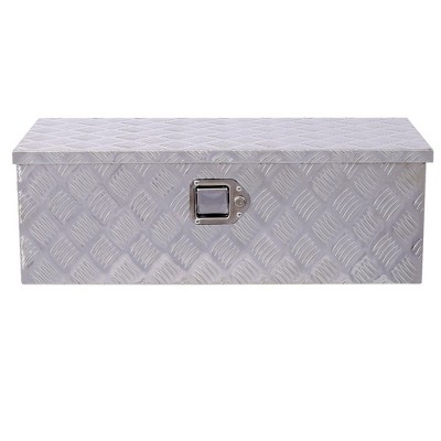 30 Inch Aluminum Truck Bed Toolbox Waterproof Storage Pick Up Truck Bed RV Trailer Toolbox With Side Handle Lock Keys