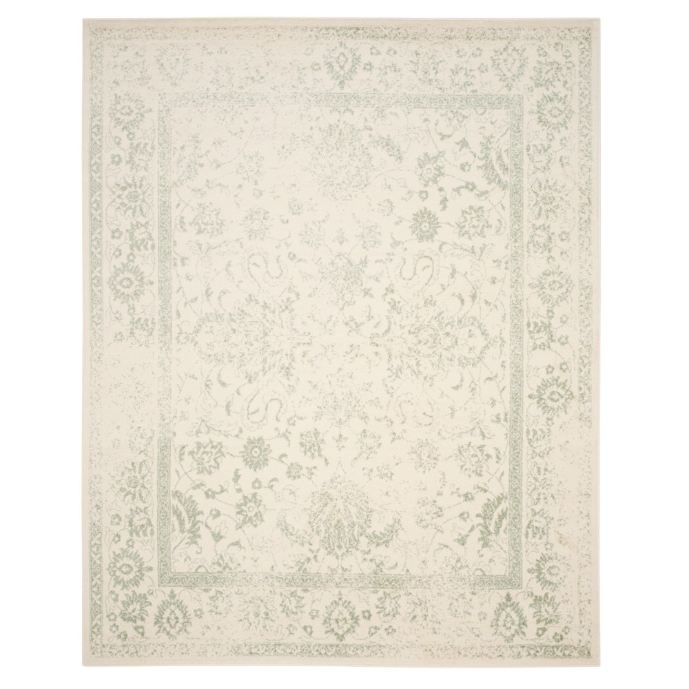 Ivory/Sage Medallion Loomed Area Rug 9'X12' - Safavieh