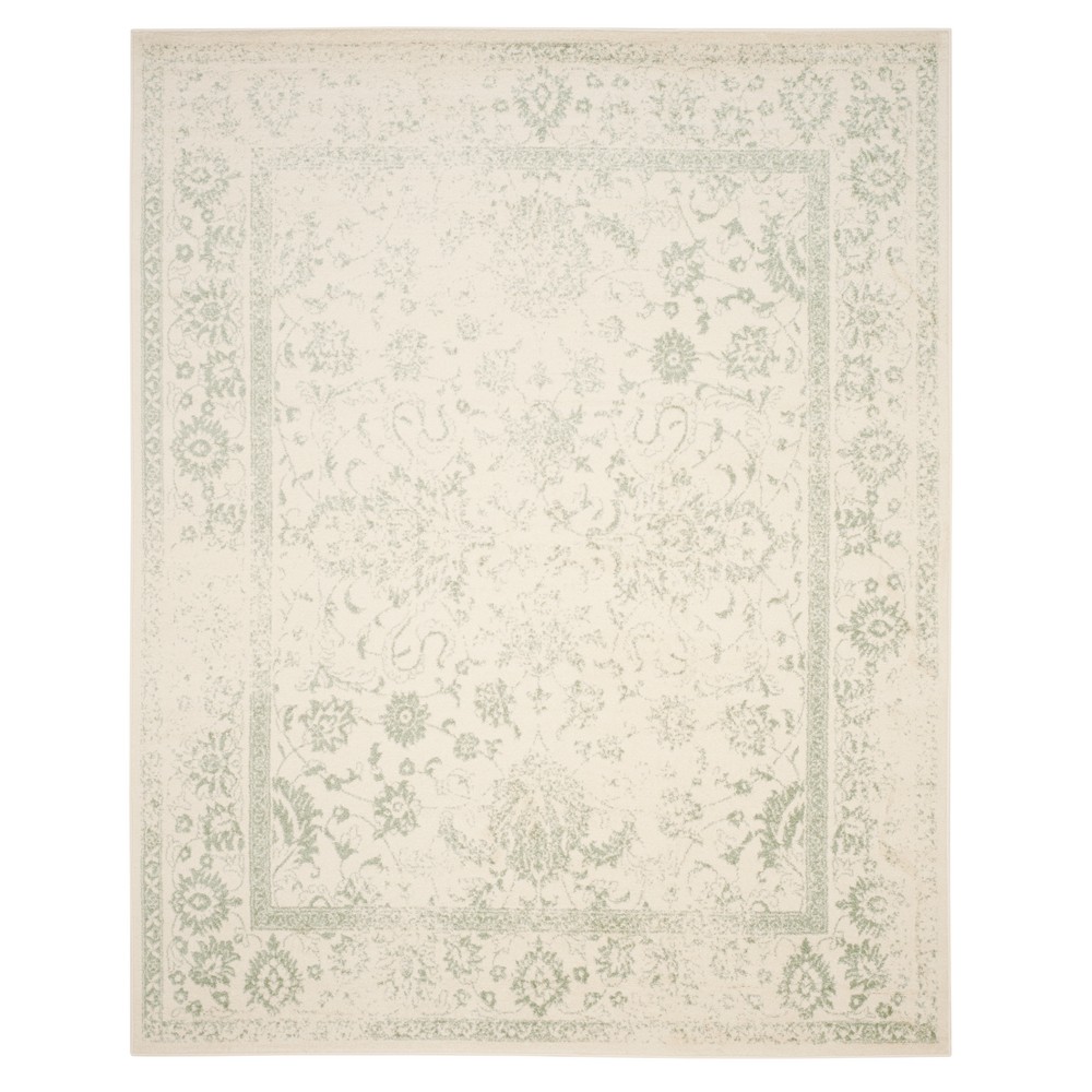 Ivory/Sage Medallion Loomed Area Rug 9'X12' - Safavieh