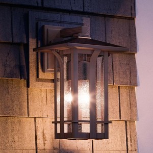Urban Ambiance Luxury Craftsman Outdoor Wall Light,  16" x 9",  Olde Bronze Finish, UHP1153 - 1 of 4