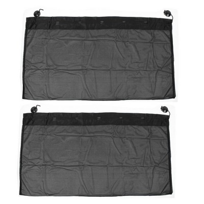 Unique Bargains Auto Car Window Side Folding Sun Shade Mesh 40" x 20" Black 2 Pcs