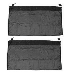 Unique Bargains Auto Car Window Side Folding Sun Shade Mesh 40" x 20" Black 2 Pcs - 1 of 3