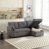 CAVINAS Modular L-Shaped Sofa, Modular 3 Seater Sofa with Reversible Chaise Lounge, Sofa Bed, Sleeper Sofa, Sofa Combination with Storage Seats - 2 of 4