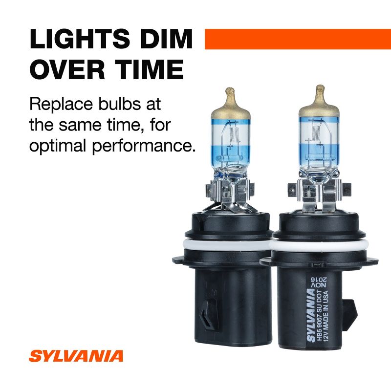 SYLVANIA - 9007 SilverStar Ultra - High Performance Halogen Headlight Bulb, High Beam, Low Beam and Fog Replacement Bulb (Contains 2 Bulbs), 2 of 8