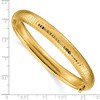 Black Bow Jewelry 8.75mm 14k Yellow Gold Hammered Domed Hinged Bangle Bracelet - 4 of 4