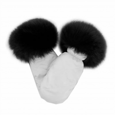 Women's Nylon Mittens with Fur Trim - Mitchie's Matchings