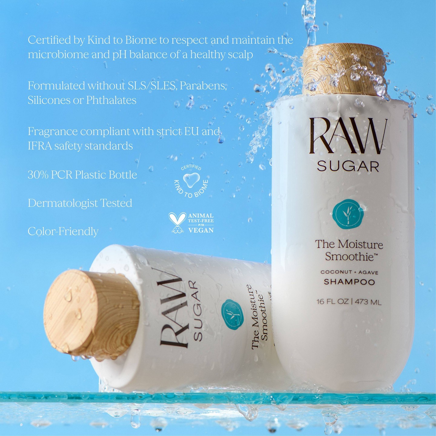 Шампунь Raw Sugar The Moisture Smoothie, Coconut + Agave, 16 fl oz — фото 6
