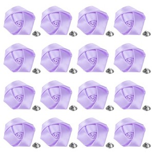 Unique Bargains Handmade Men Suits Formal Boutonnieres Wedding Corsage Lapel Pin Flower Brooch Butterfly Buckle 16 Pcs Light Purple - 1 of 4