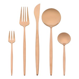 REGALWOVEN Stainless Steel Mirror Polished Flatware Set 5 Pcs 1 Set - 1 of 4