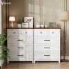 5 Drawer Dresser 41.3" Tall, Wood Wide Chest of Drawers - 3 of 4