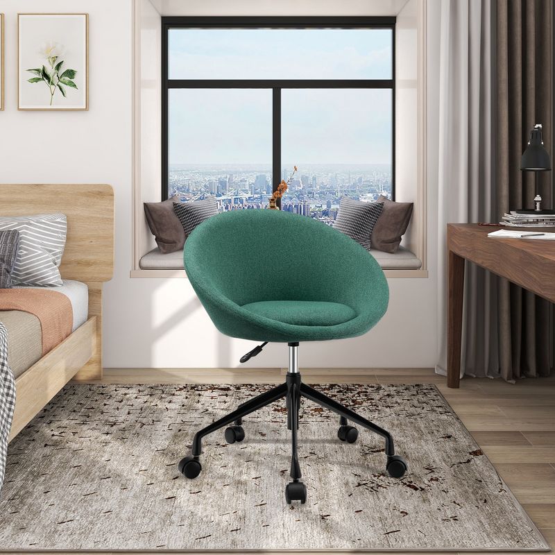 Tangkula Set of 2 Swivel Home Office Chair Adjustable Accent Chair w/ Flexible Casters, 2 of 11