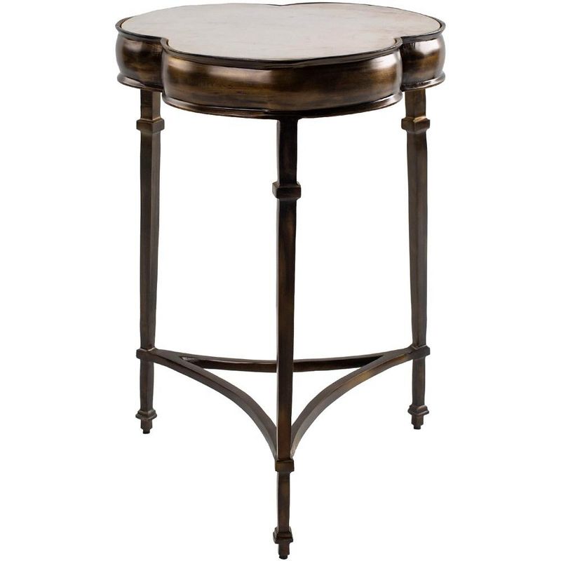 Mark & Day Schlierbach 24"H x 16"W x 16"D Traditional Metallic Brass End Table, 1 of 5