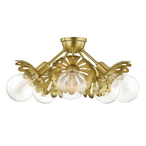 Mitzi Alyssa 5 - Light Semi-Flush Mount in  Aged Brass - 1 of 1