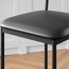 Garvee Bar Stools Set of 2, 37 Inch Barstools With Metal Legs PU Seats Chairs With Backrest Kitchen Height Upholstered Stools - 2 of 4