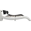 King Size Upholstered Platform Bed with LED Lighting and Bluetooth - 4 of 4