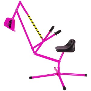The Big Dig Ride-On Excavator Sandbox Digger, Metal Toy, 360-Degree Seat, Pink - 1 of 4