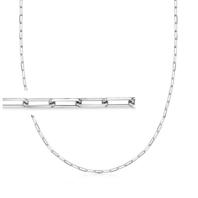 Ross-Simons 2.5mm Sterling Silver Paper Clip Link Necklace