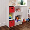 RiverRidge Kids' Playroom Toy Organizer and Bookcase with 3 Cubbies and 2 Veggie Storage Bins with 2 Fabric Bins - 2 of 4