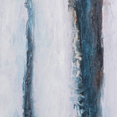 Blue Drift Abstract 5-Piece Framed Canvas Wall Art Set