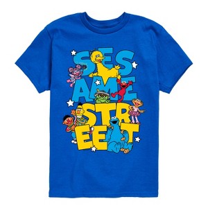 Boys' - Sesame Street - SS Stacked Short Sleeve Graphic T-Shirt - 1 of 4
