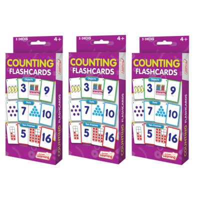 Junior Learning Counting Flashcards, 3 Sets Per Pack, 3 Packs