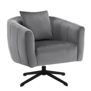 Karl Home Metal Leg Velvet Swivel Chair - 1 of 4